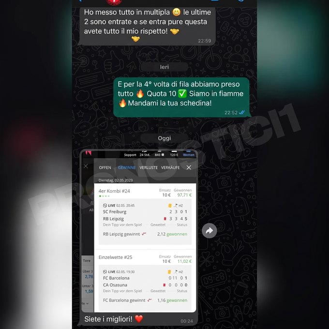 Prova di un cliente